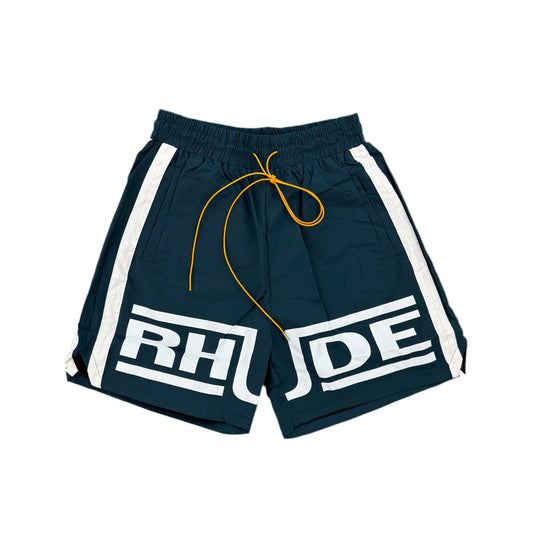 RHUDE Logo Shorts Navy