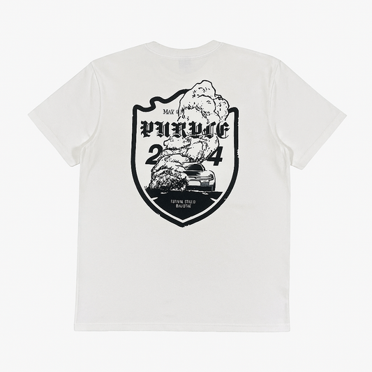 PURPLE BRAND Washed Gothic Flame White