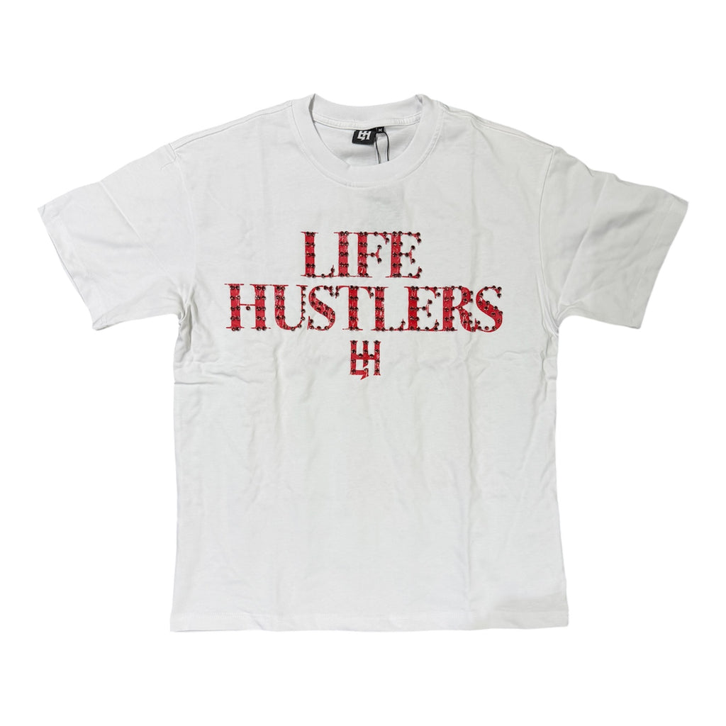 Life Hustlers “BASIC TEE ” White and Red