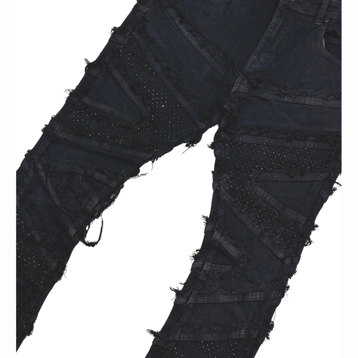 PREMIUM FLARED EMBELISHED / STONES (VC662 BLACK)