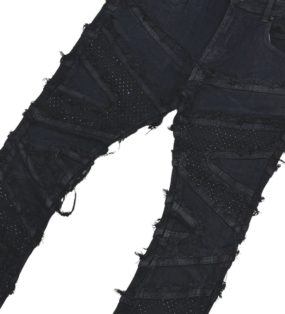 PREMIUM FLARED EMBELISHED / STONES (VC662 BLACK)