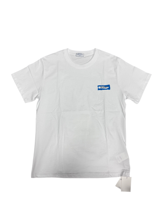 Off-White Blue Arrow Tee White