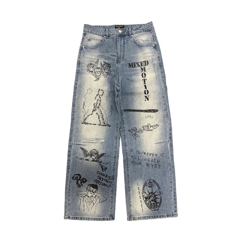 Mixed Emotions Jean ‘Canvas’  Blue