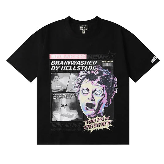 Hellstar Breaking News T-Shirt Black