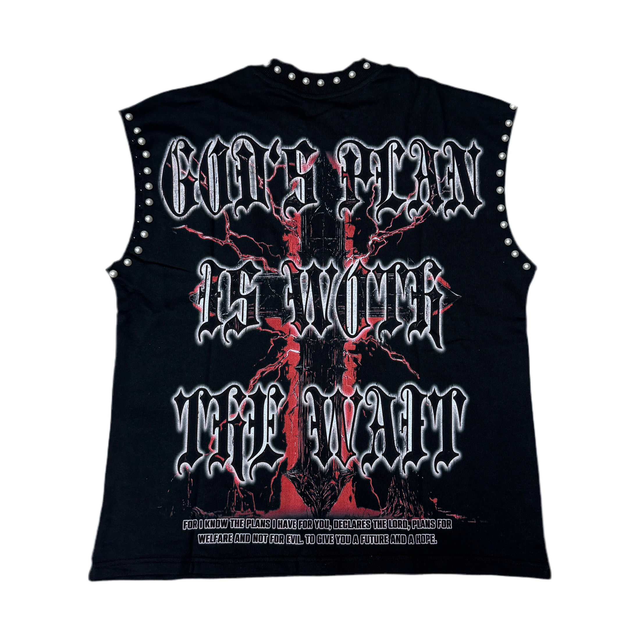 GLAZAGOD JESÚS WEPT Sleeveless (negra)