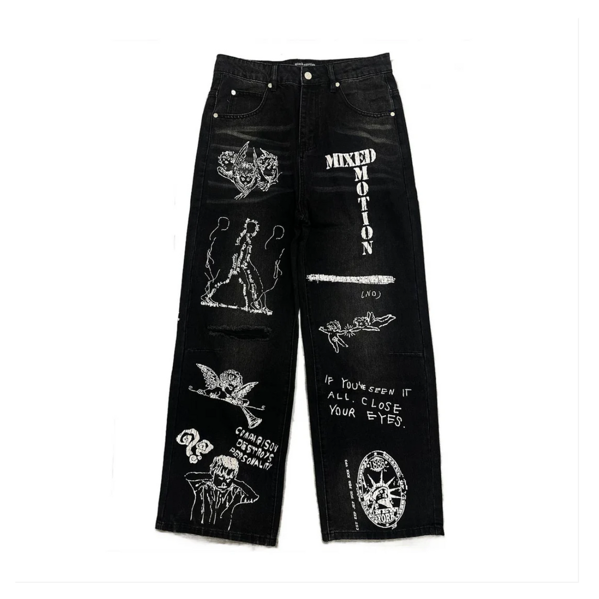 Mixed Emotions Jean ‘Canvas’  Black