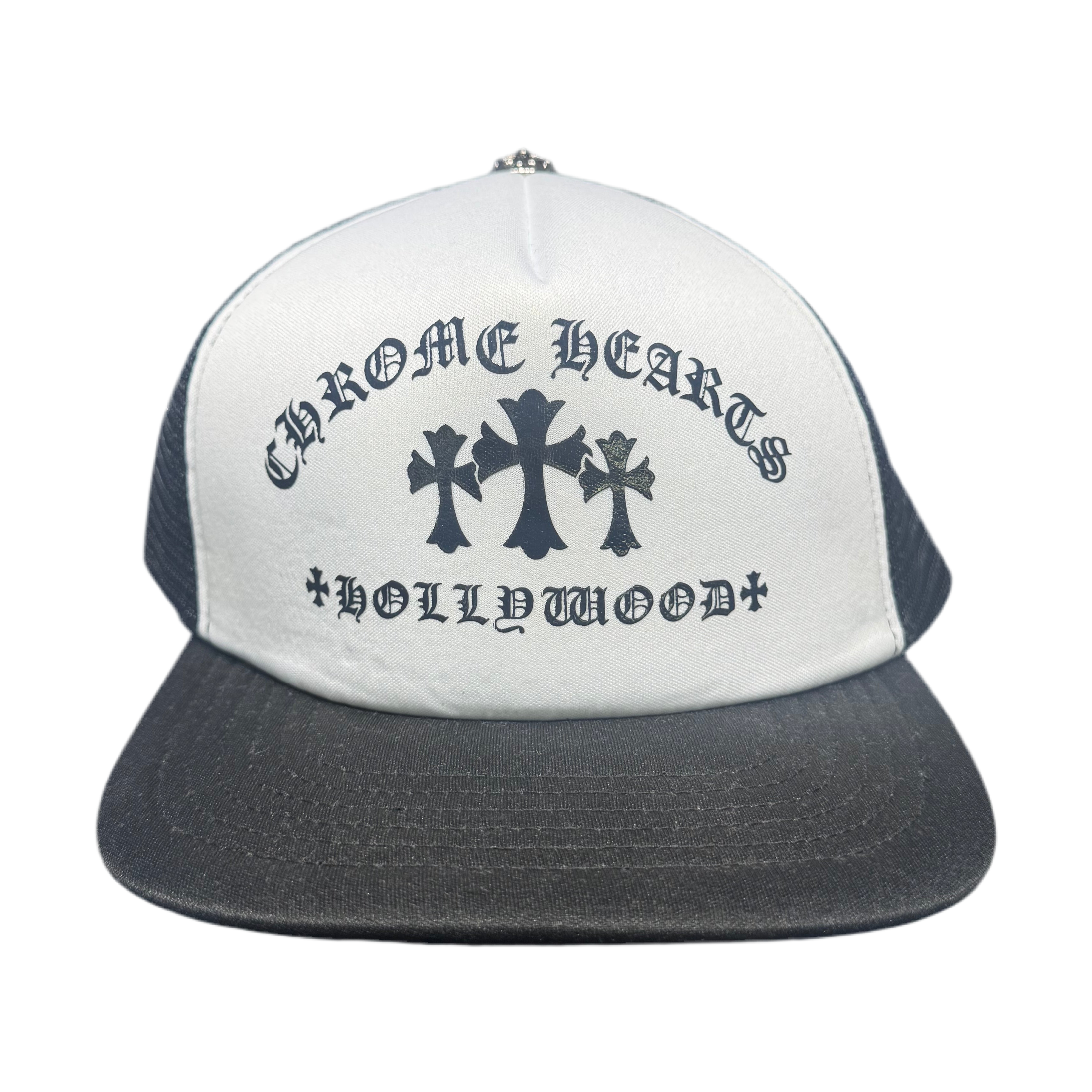 CHROME HEART THREE CROSS “hollywood” blanco/negro