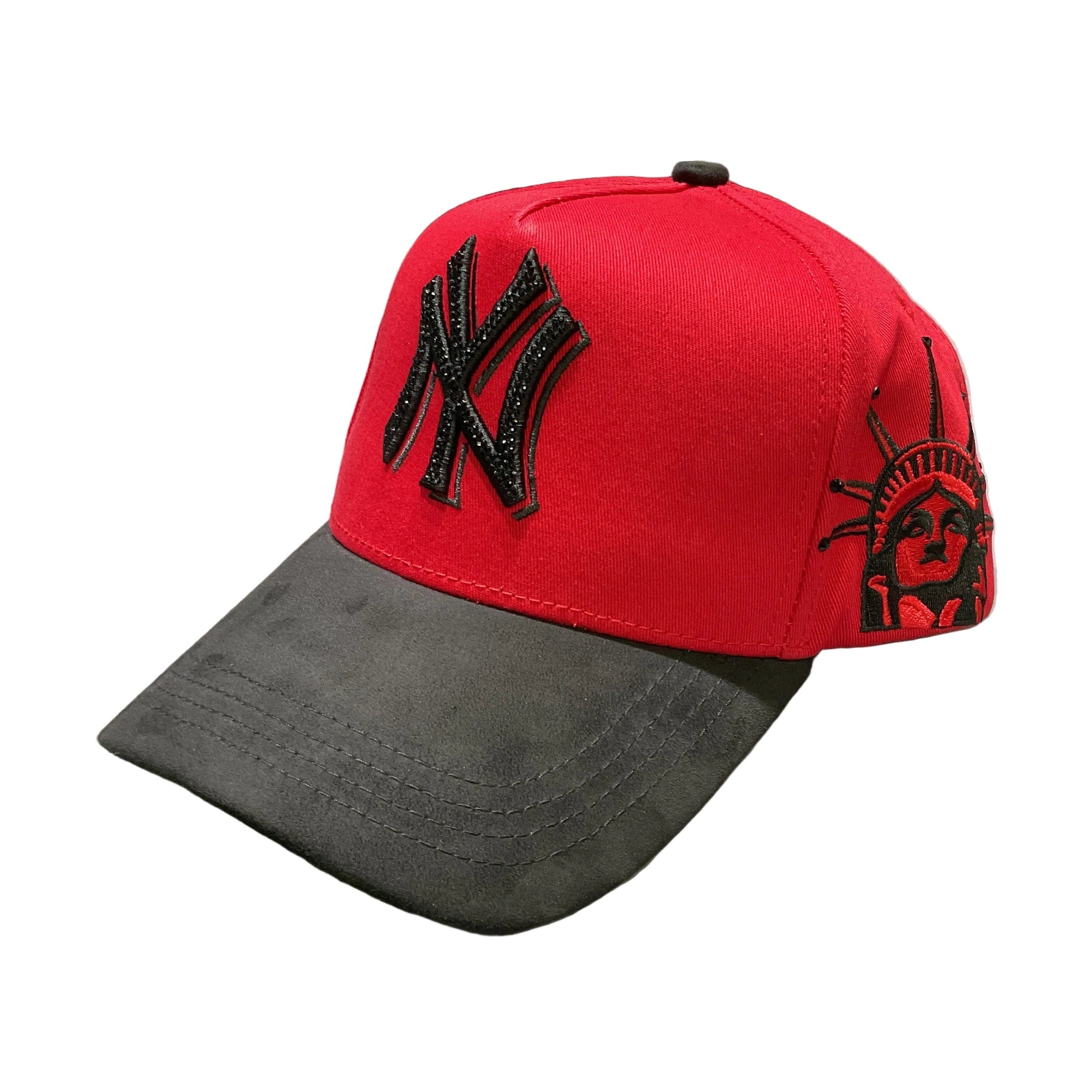 Luxury Hats NY Red Black