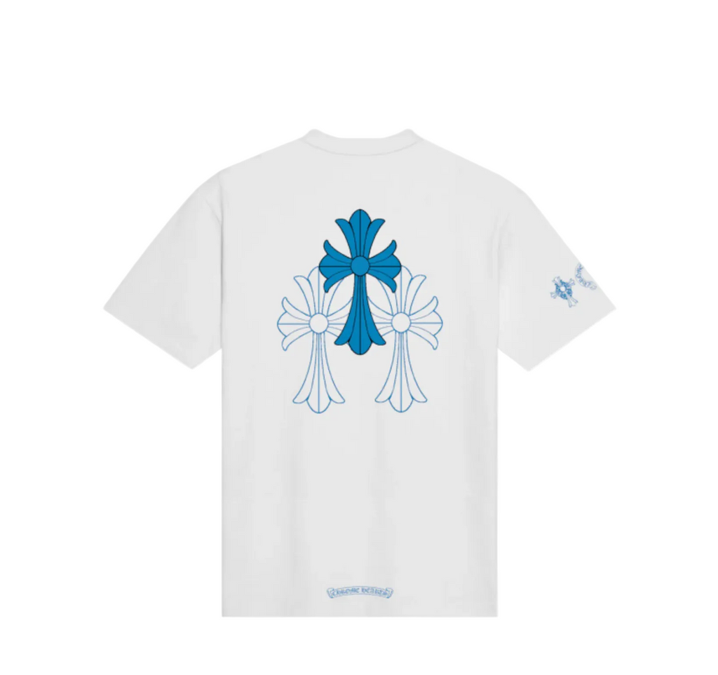 Chrome Hearts Logo Blue T-shirt White