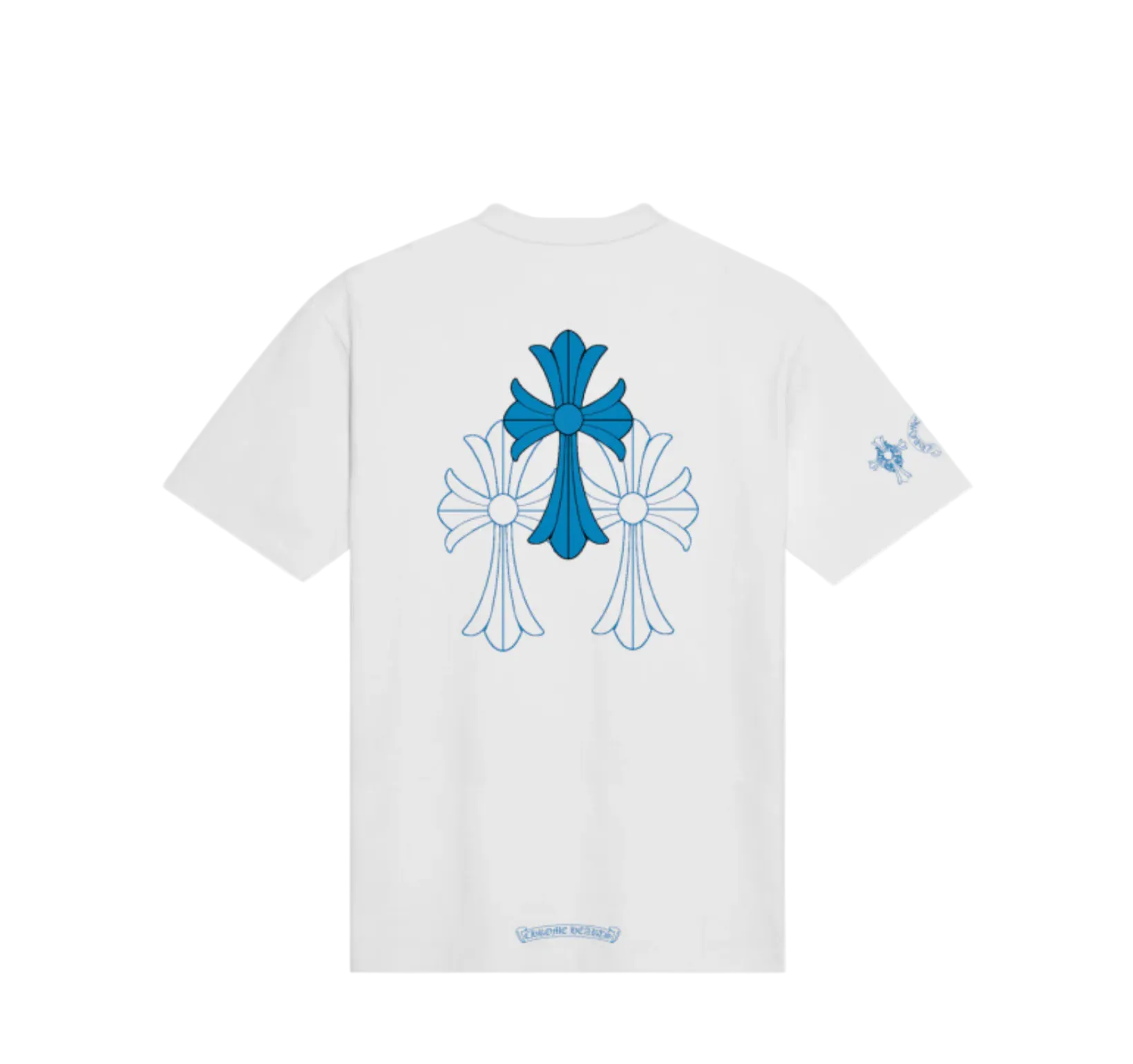 Chrome Hearts Logo Blue T-shirt White
