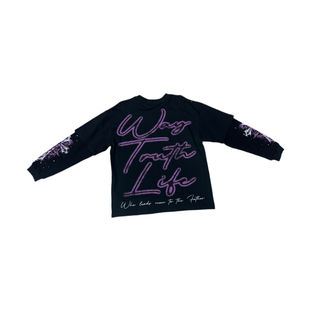 GLAZAGOD CRUCIFICADO LONGSLEEVE (violeta)