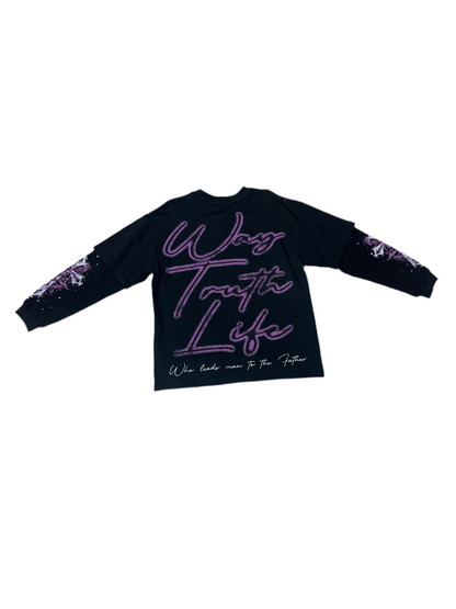 GLAZAGOD CRUCIFICADO LONGSLEEVE (violeta)