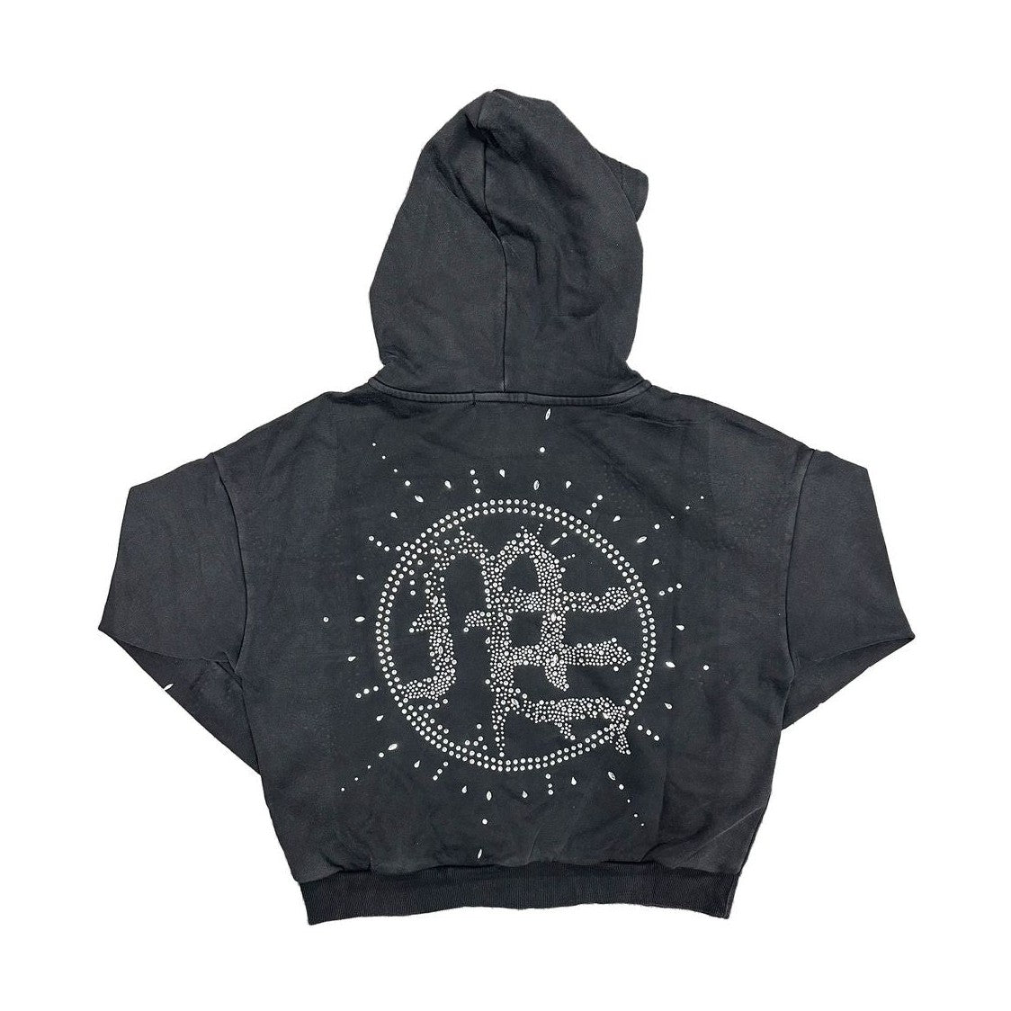 ‘Eclipse’ Grey Acid Wash Hoodie