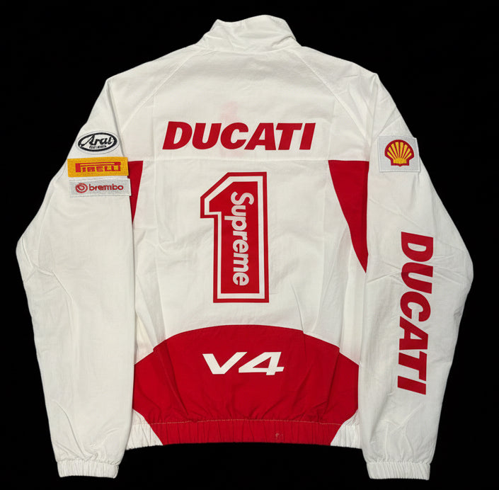 SUPREME Ducati track jacket white