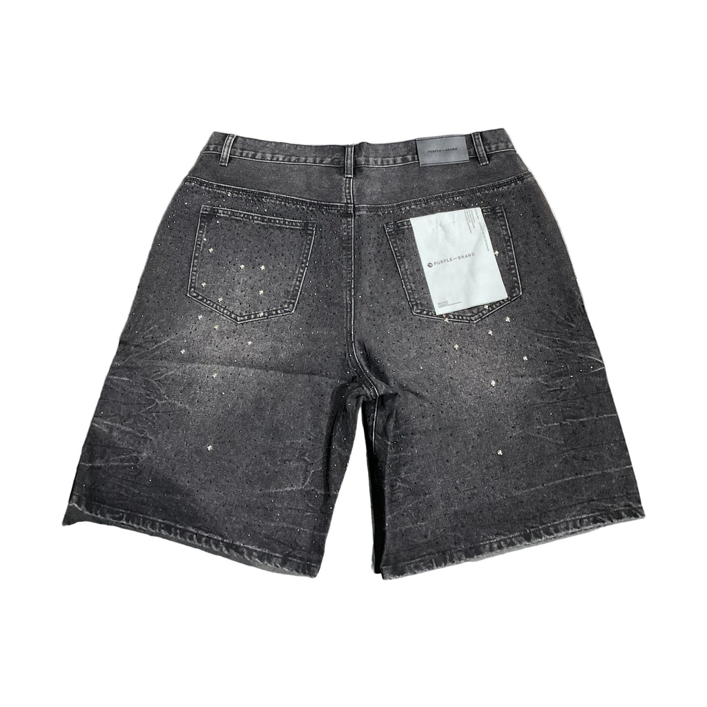Purple jeans short bling 16