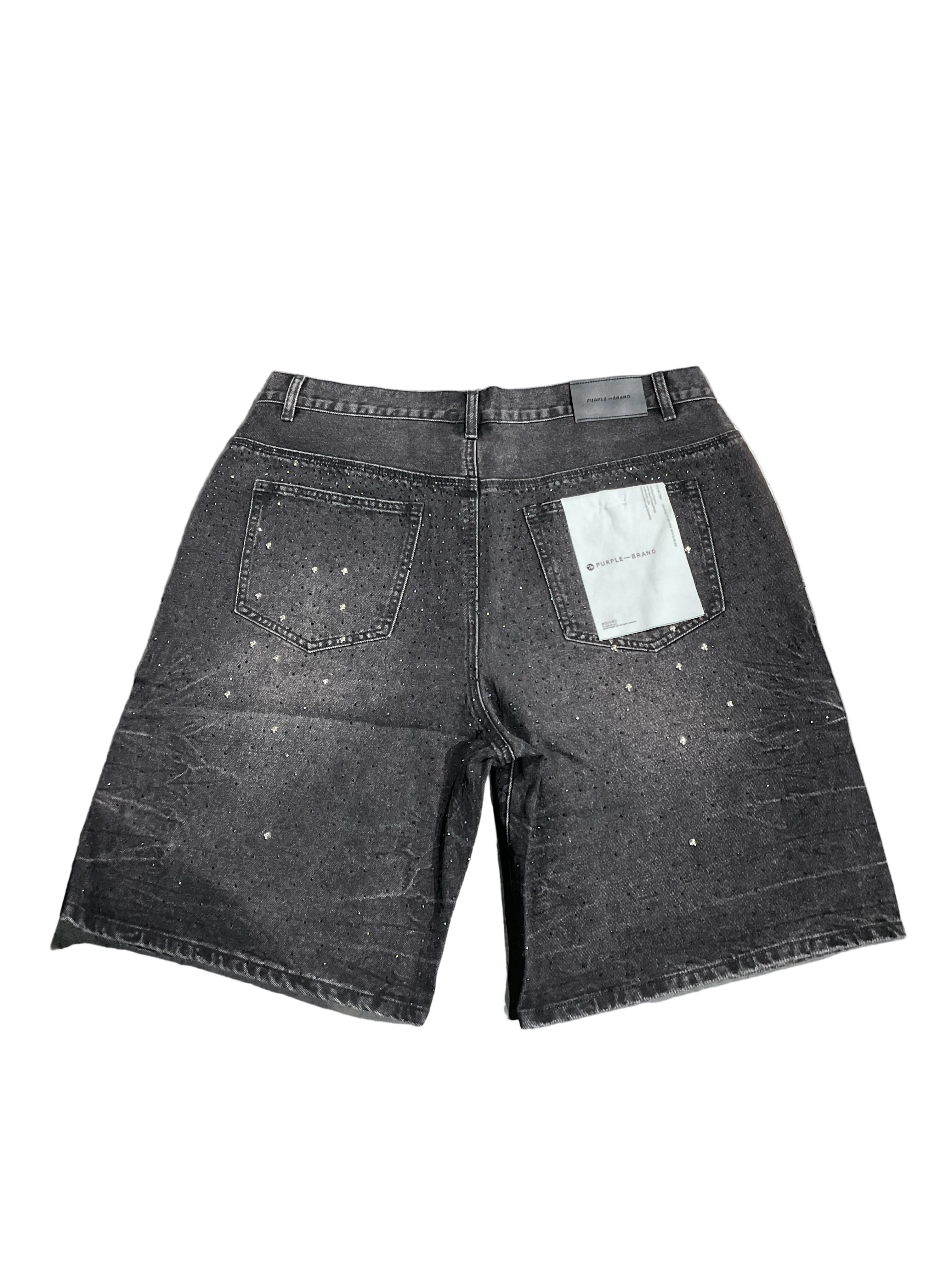 Purple jeans short bling 16