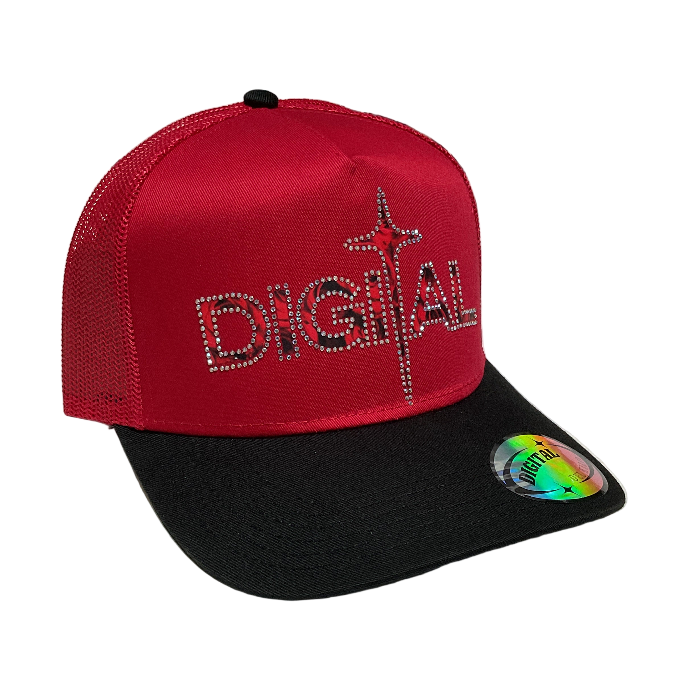 Hats Digital Red & Black