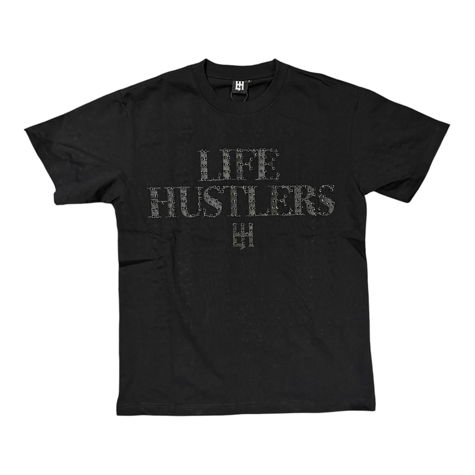 Life Hustlers “BASIC TEE ” Black on Blacl