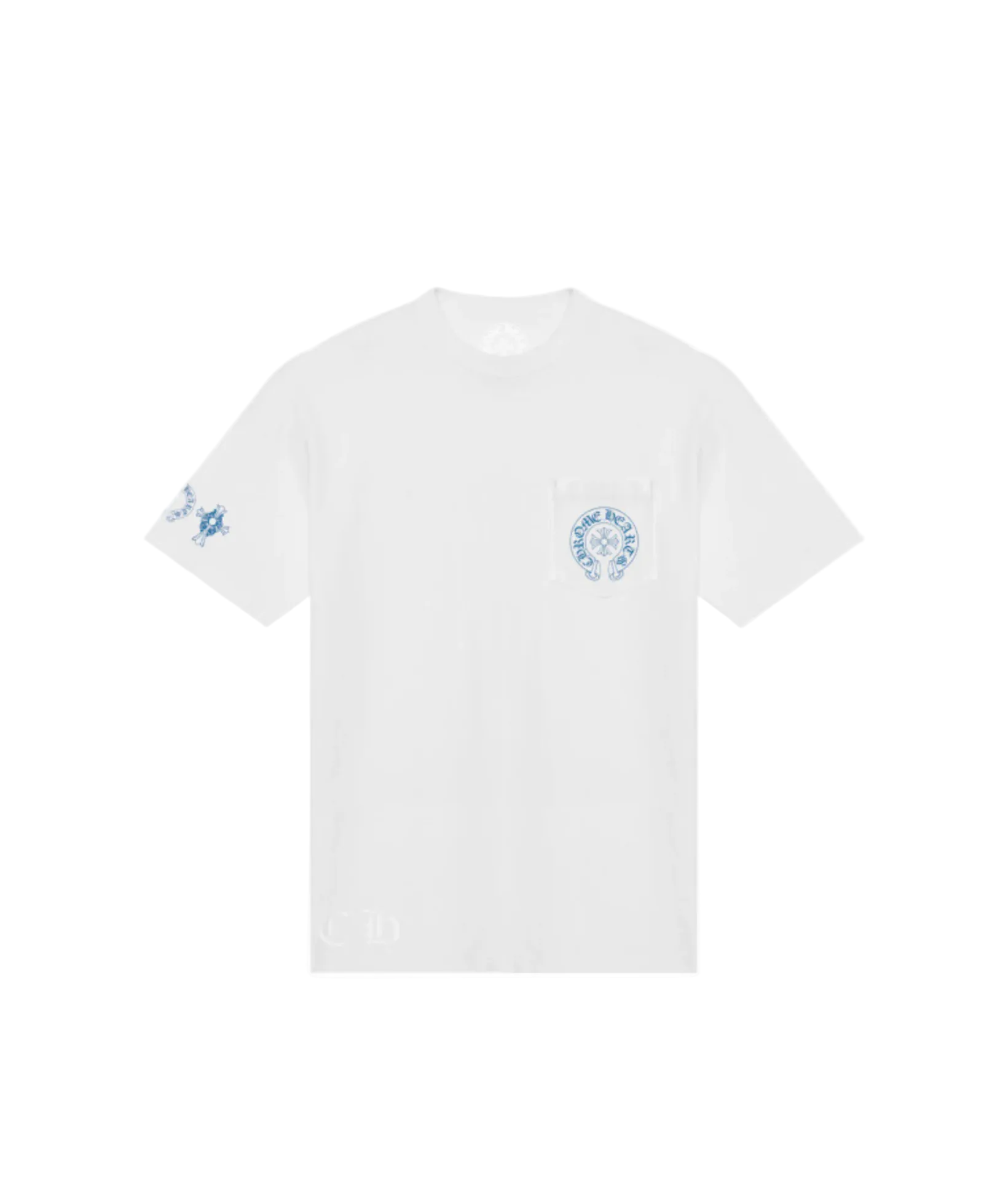 Chrome Hearts Logo Blue T-shirt White