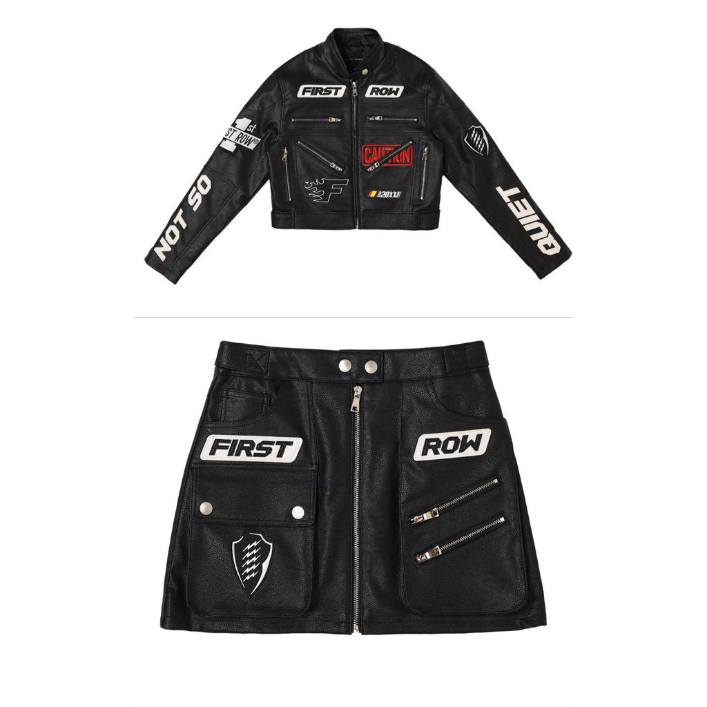 First Row CAUTION NOT SO QUIET RACING JACKET AND SKIRT SET