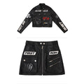 First Row CAUTION NOT SO QUIET RACING JACKET AND SKIRT SET