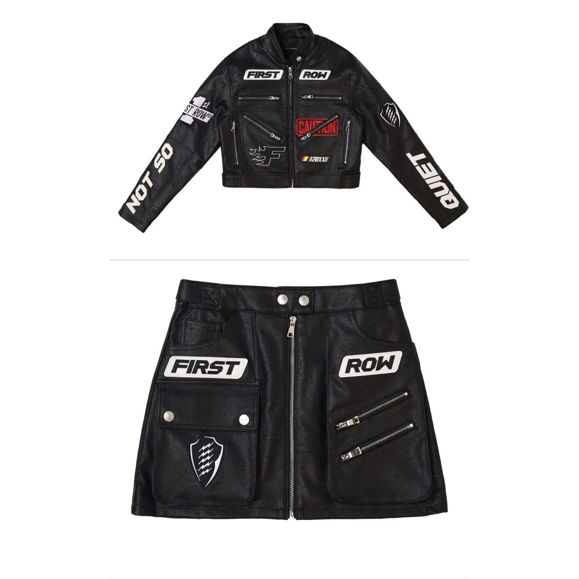 First Row CAUTION NOT SO QUIET RACING JACKET AND SKIRT SET