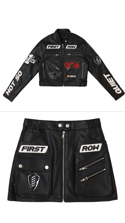 First Row CAUTION NOT SO QUIET RACING JACKET AND SKIRT