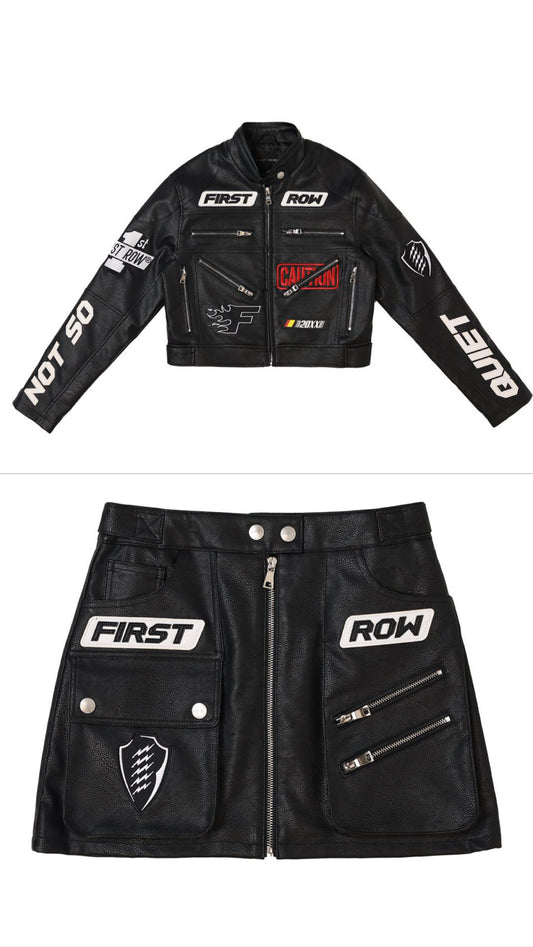 First Row CAUTION NOT SO QUIET RACING JACKET AND SKIRT