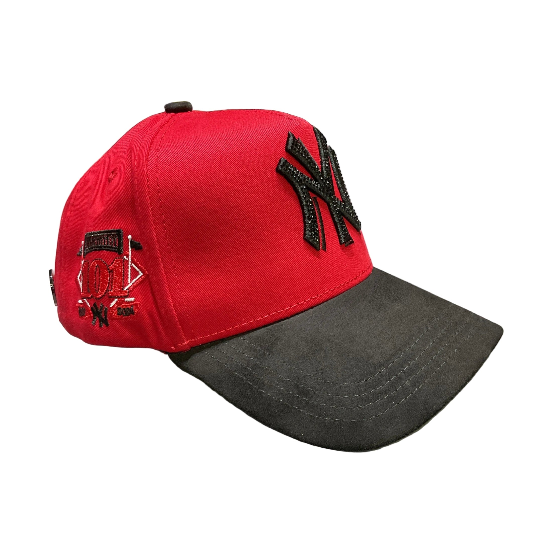 Luxury Hats NY Red Black