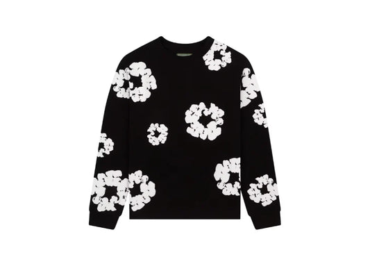 Denim Tears Long Sleeve Cotton Wreath Tee Black