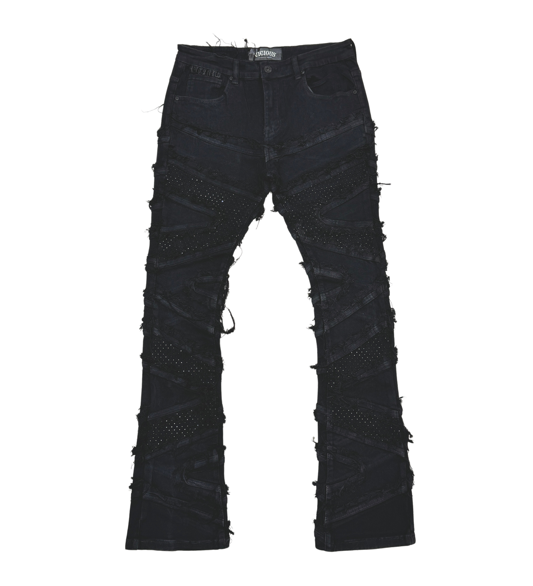 PREMIUM FLARED EMBELISHED / STONES (VC662 BLACK)