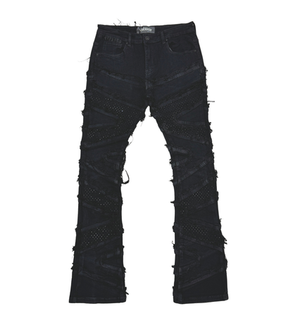PREMIUM FLARED EMBELISHED / STONES (VC662 BLACK)