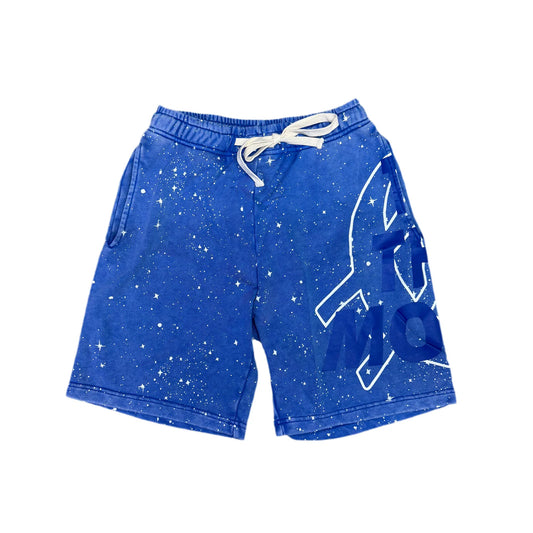 Godspeed To The Moon Shorts Blue