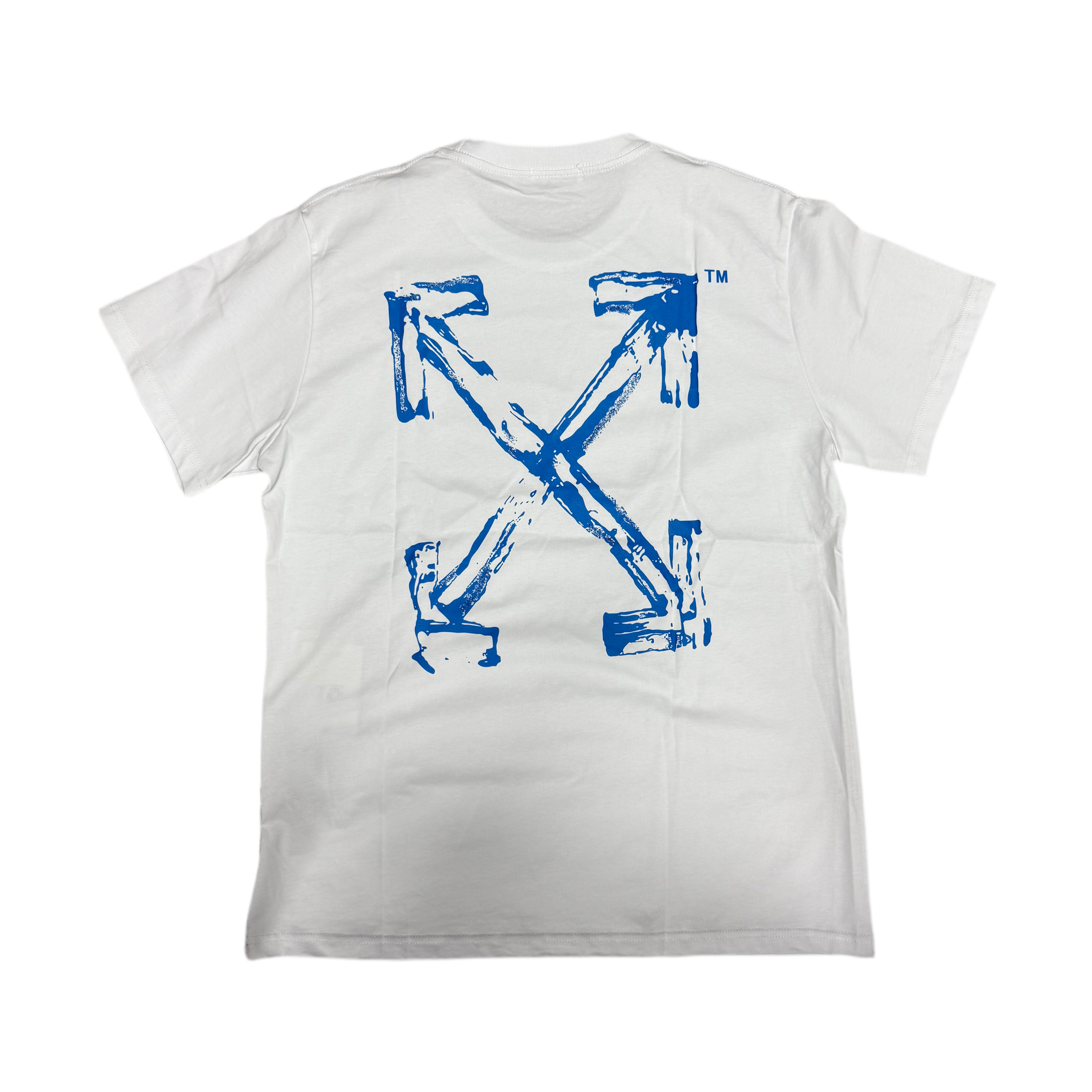 Off-White Blue Arrow Tee White
