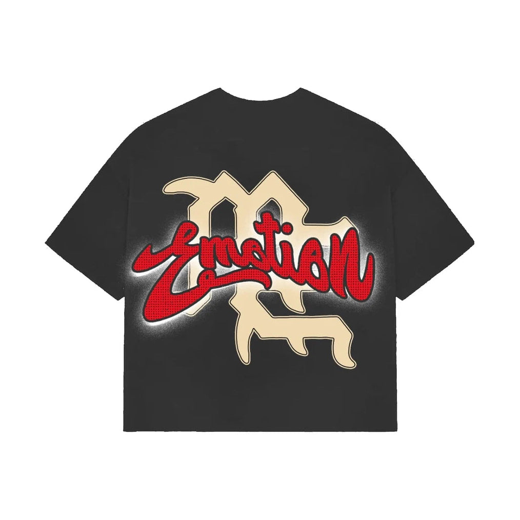 Grey “Rhinestone” Cropped Tee