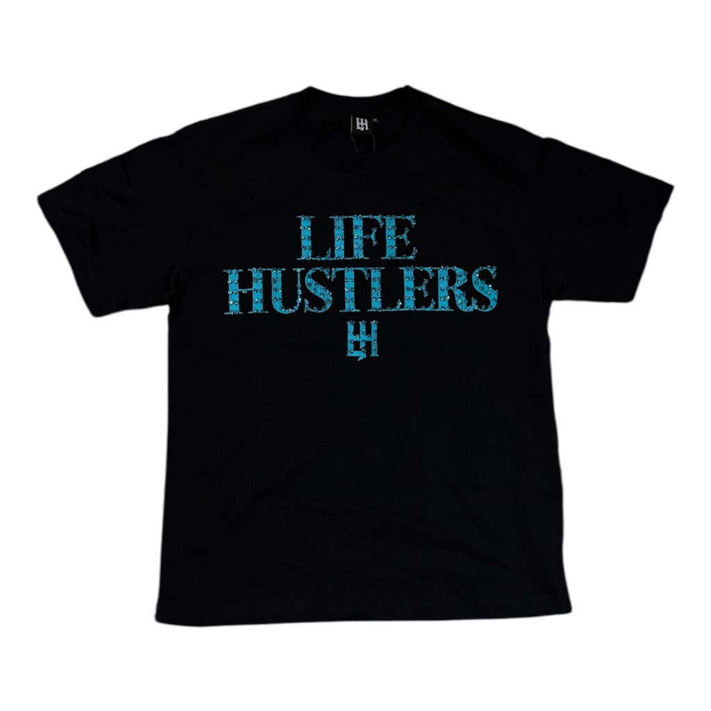 Life Hustlers “BASIC TEE ” Black Aqua
