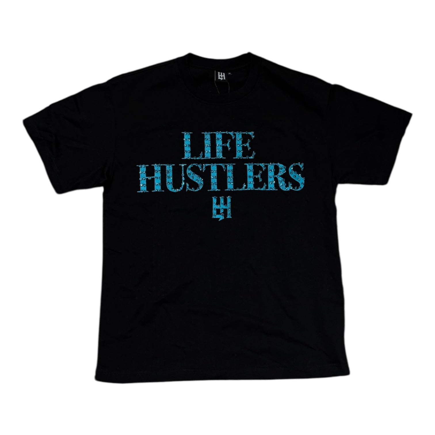 Life Hustlers “BASIC TEE ” Black Aqua