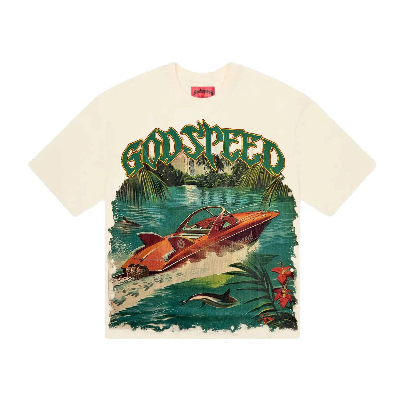 Godspeed Miami Boat Tee White