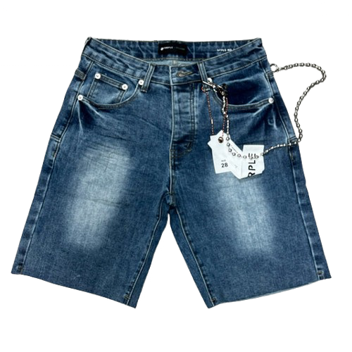 Purple jeans short 01