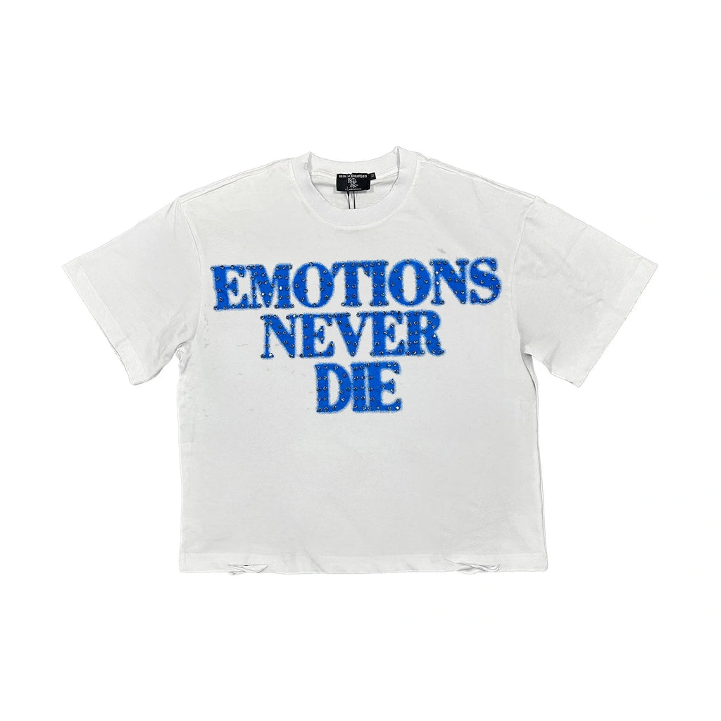 Blue ‘End’ Rhinestone Tee