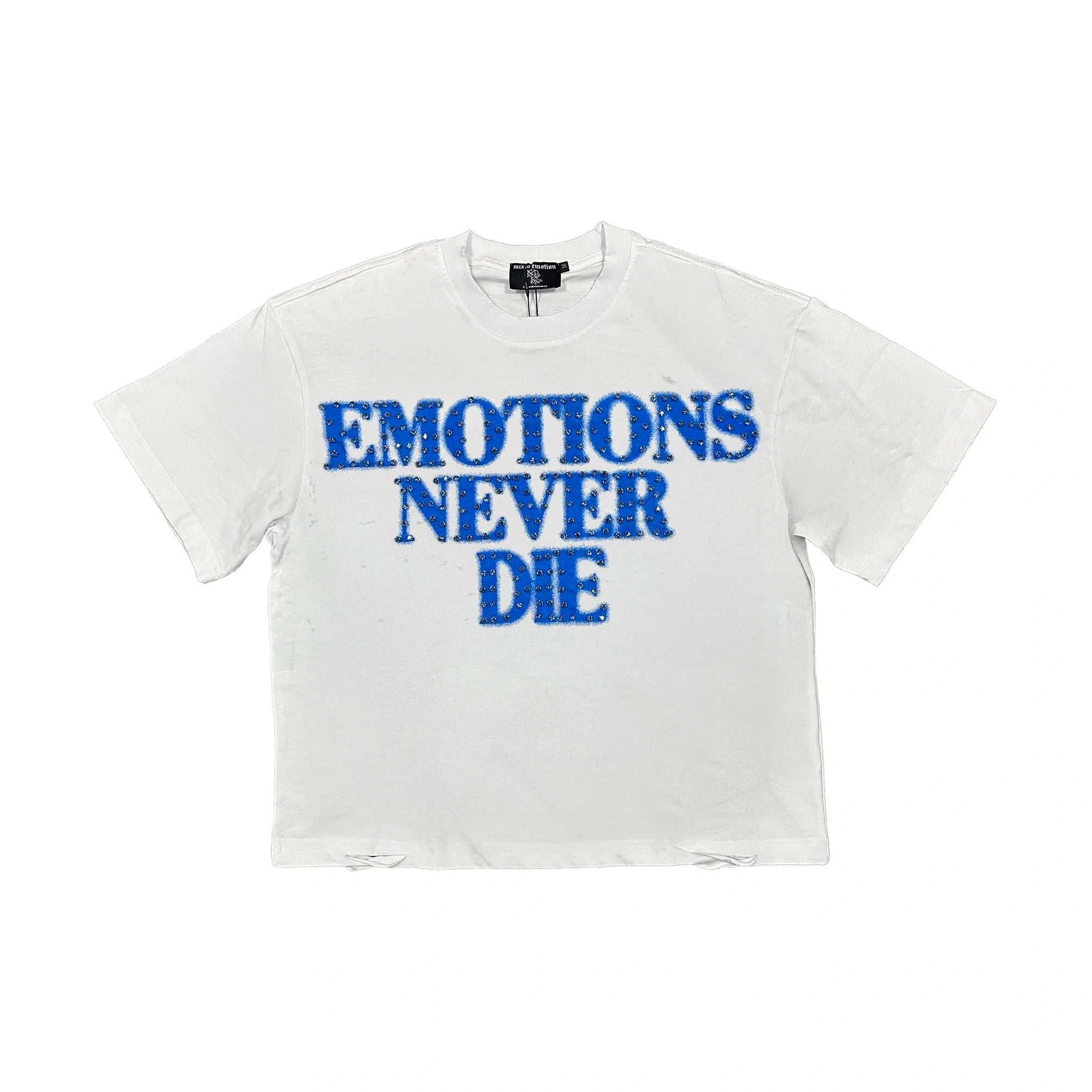 Blue ‘End’ Rhinestone Tee
