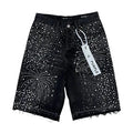 Purple jeans short bling 15