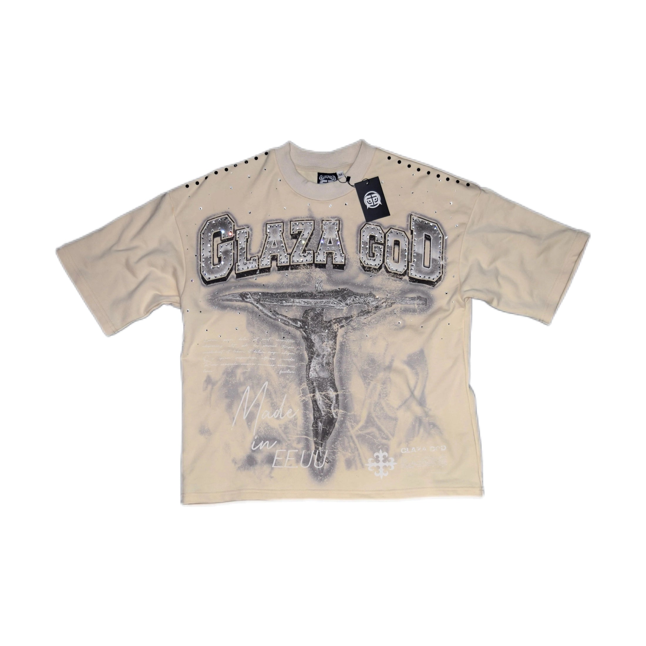 CRUCIFIXION |Beige|GLAZA- T-Shirt Oversized