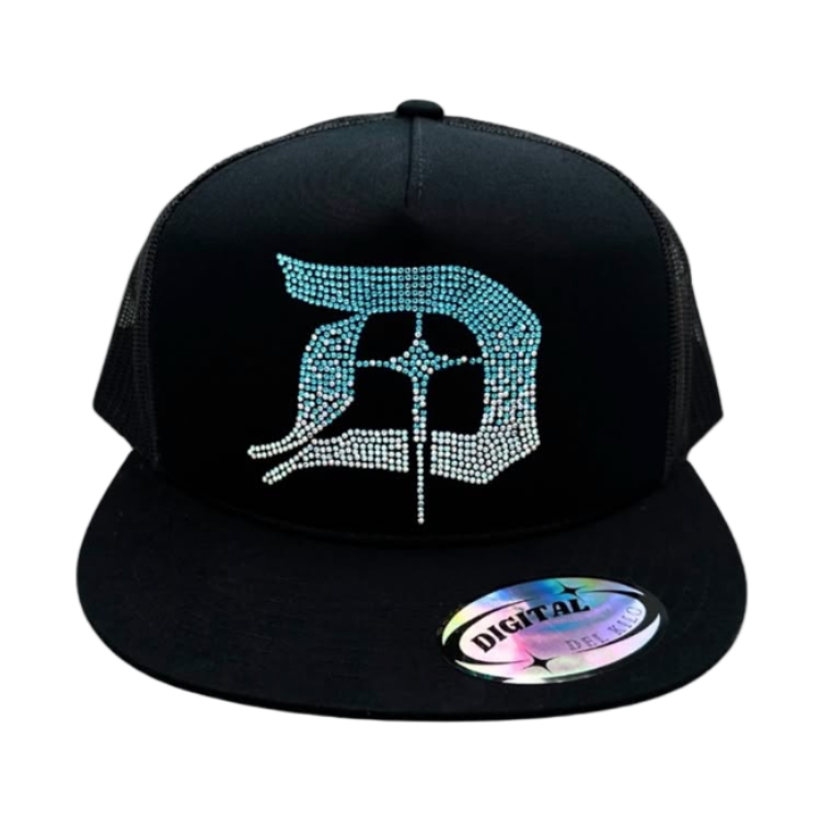 Hats Digital Diamon Blue White