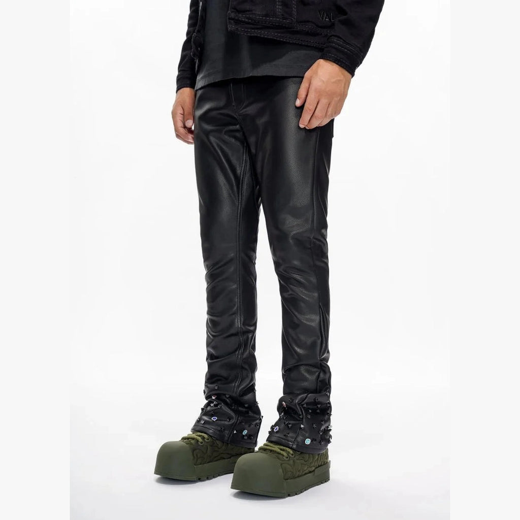 VALABASAS Black Leather Jeans