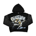 MIXED EMOTIONS - FALLEN ANGELS RHINESTONE BLACK HOODIE