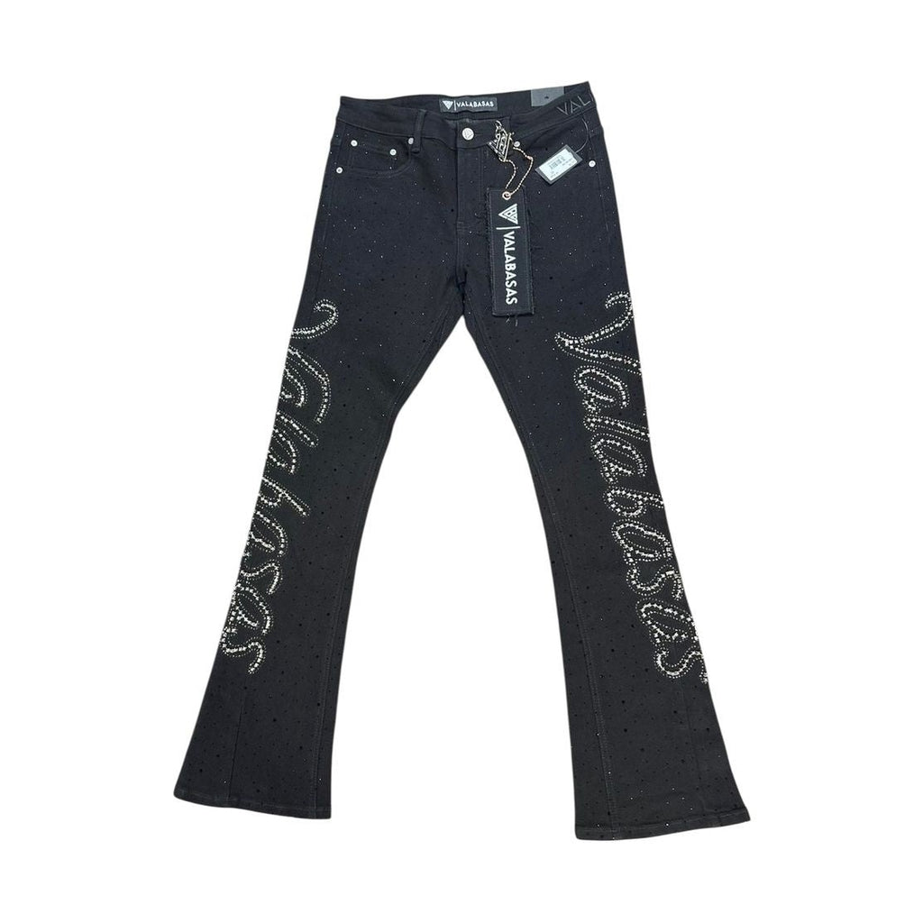 VALABASAS Black Jeans Lattice