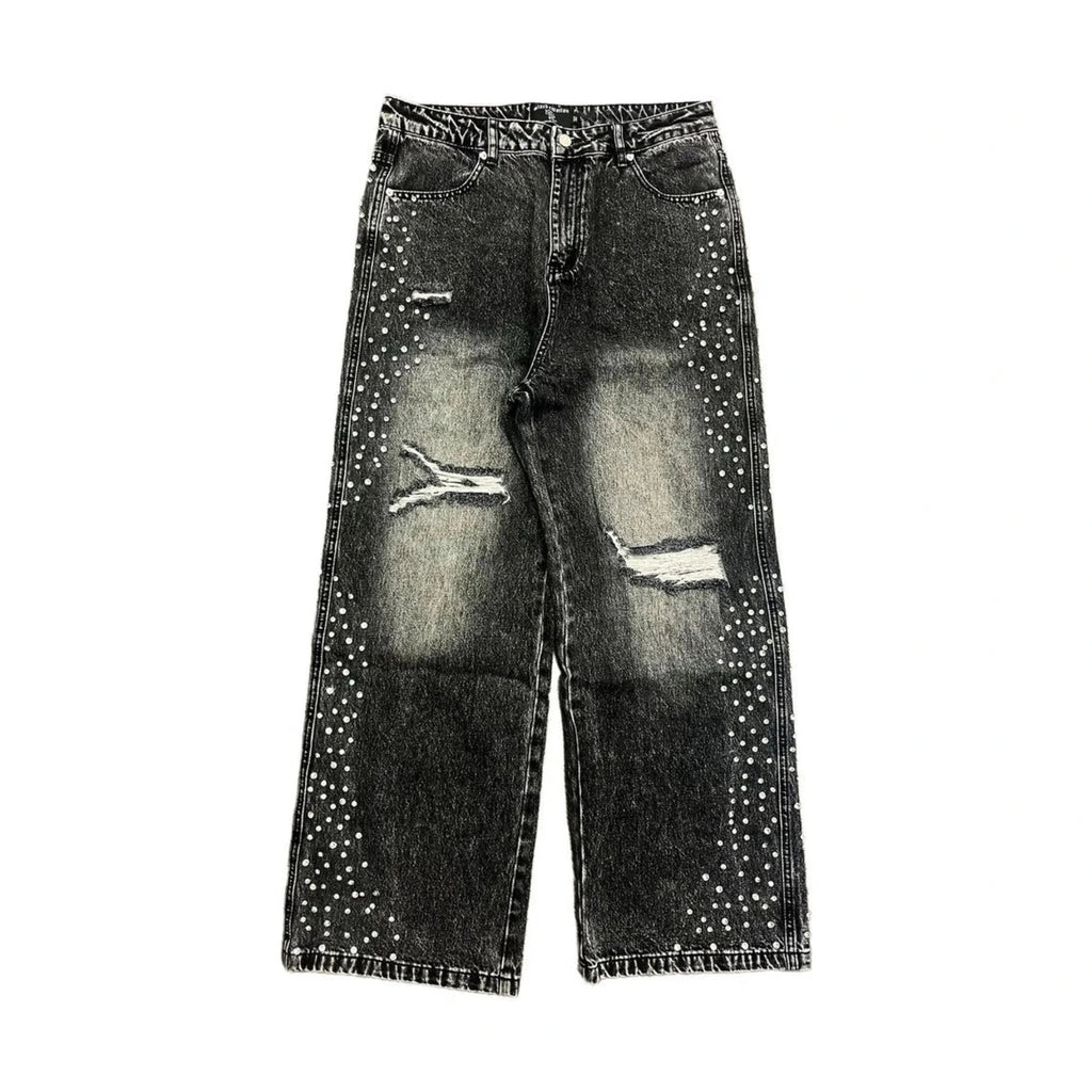 Mixed Emotion "Grey Stone" Baggy Jeans