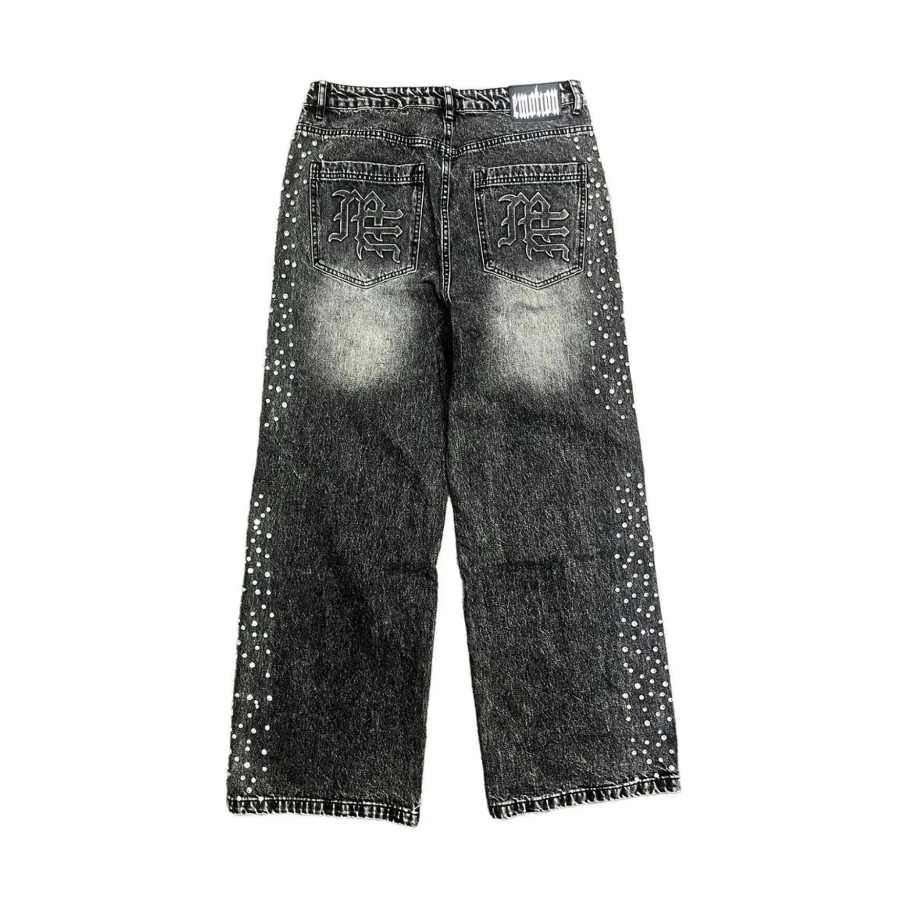 Mixed Emotion "Grey Stone" Baggy Jeans