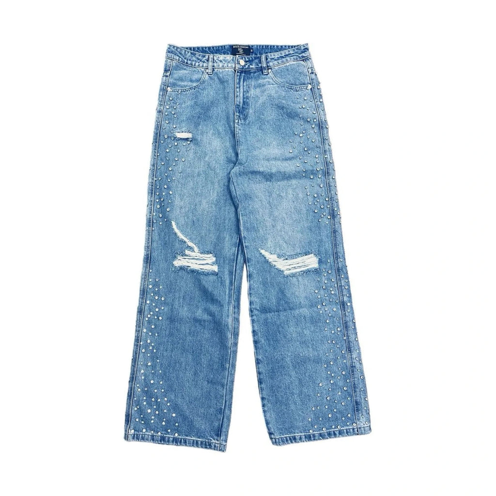 Mixed Emotion "Blue Stone" Baggy Jeans